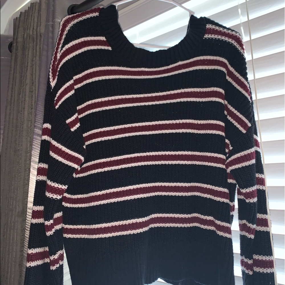 Striped long sleeve sweater